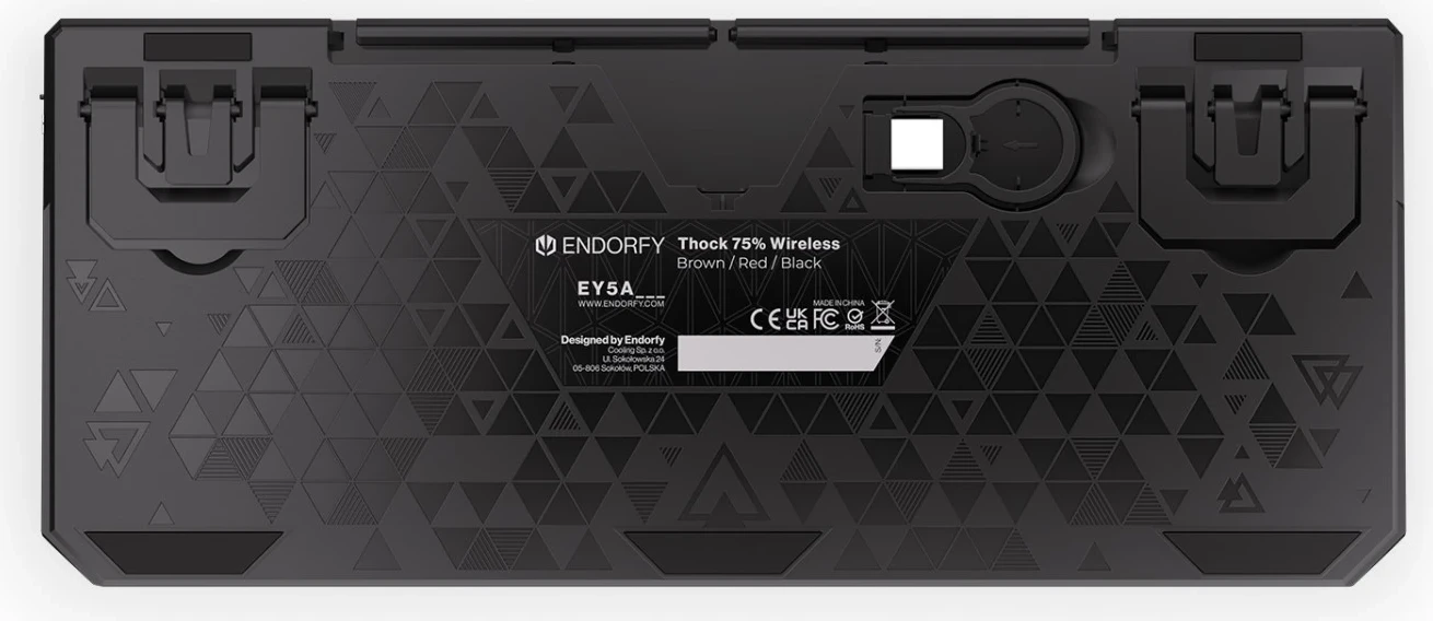 Brezžična igralna tipkovnica Endorfy Thock Red, USB-C, črna