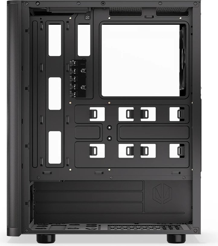 Računalniško ohišje Ventum 200 Air Endorfy, Midi Tower, ATX, kaljeno steklo, črno