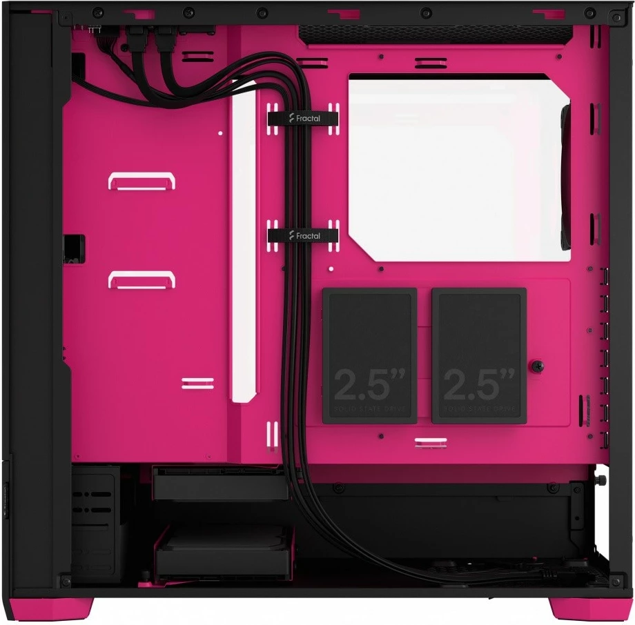Računalniško ohišje Midi Tower Pop Air Core TG Clear Tint RGB, Fractal Design, ATX, Micro ATX, Mini ITX, črno/magenta