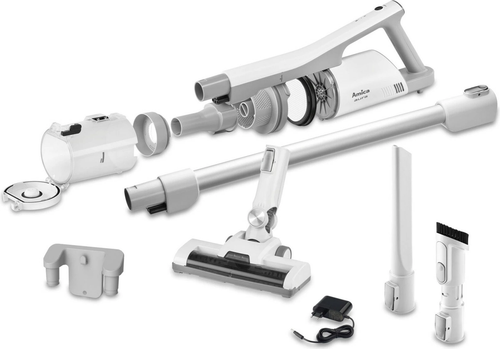 Pokončni brezžični sesalnik Amica AURA VM 7050, 450 ml, bel