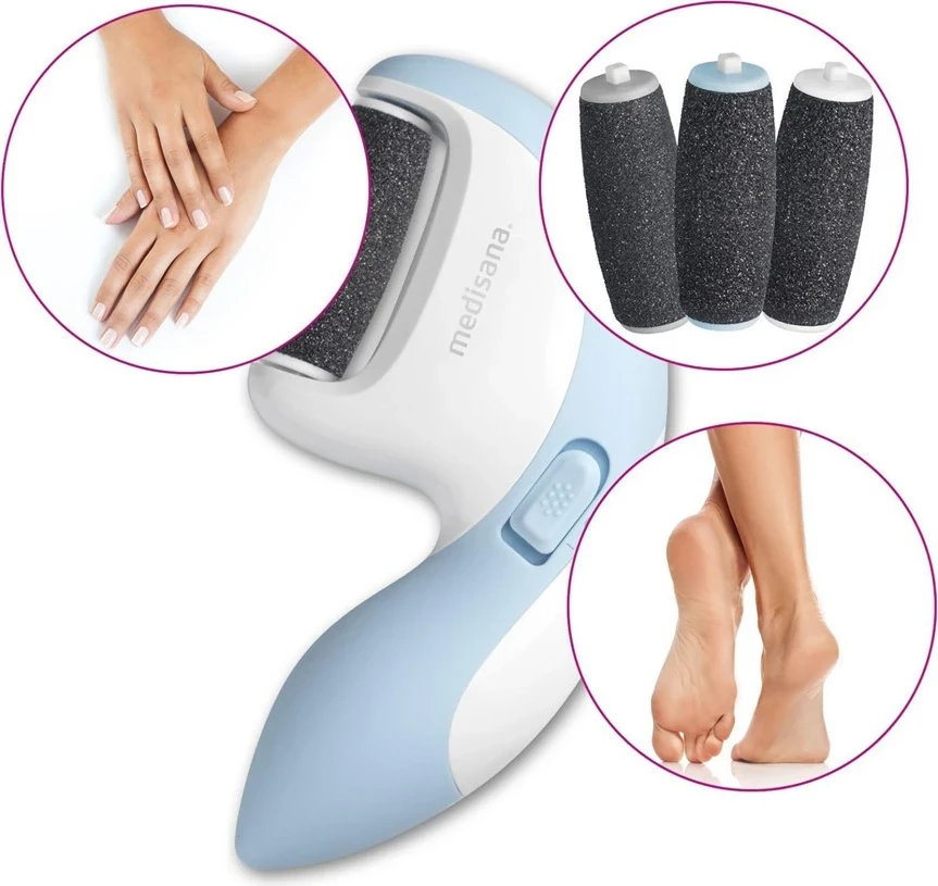 Pilica za pete na baterije Medisana CR 870, bela/modra