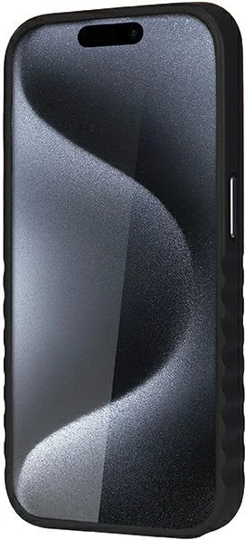 Ovitek Audi za iPhone 15 Pro, umetno usnje z MagSafe, črn