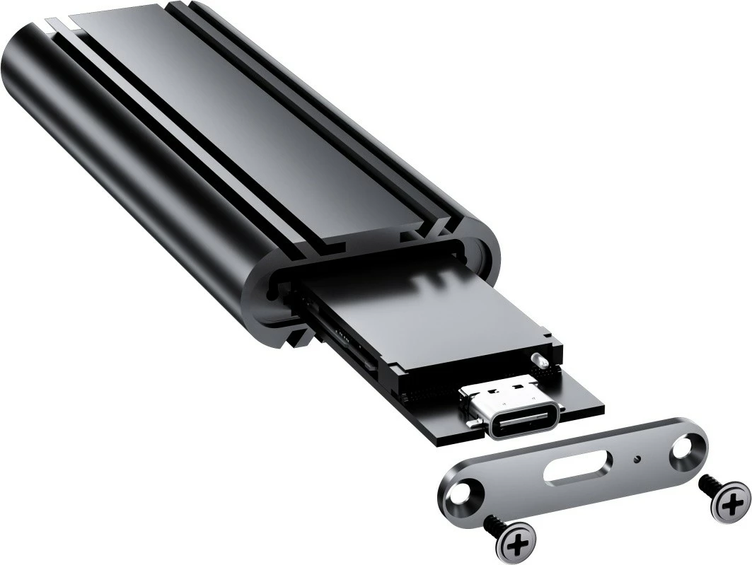 Zunanja ohišje za SSD M.2 NVMe iBOX HD-07, USB 3.2, alumin, črno