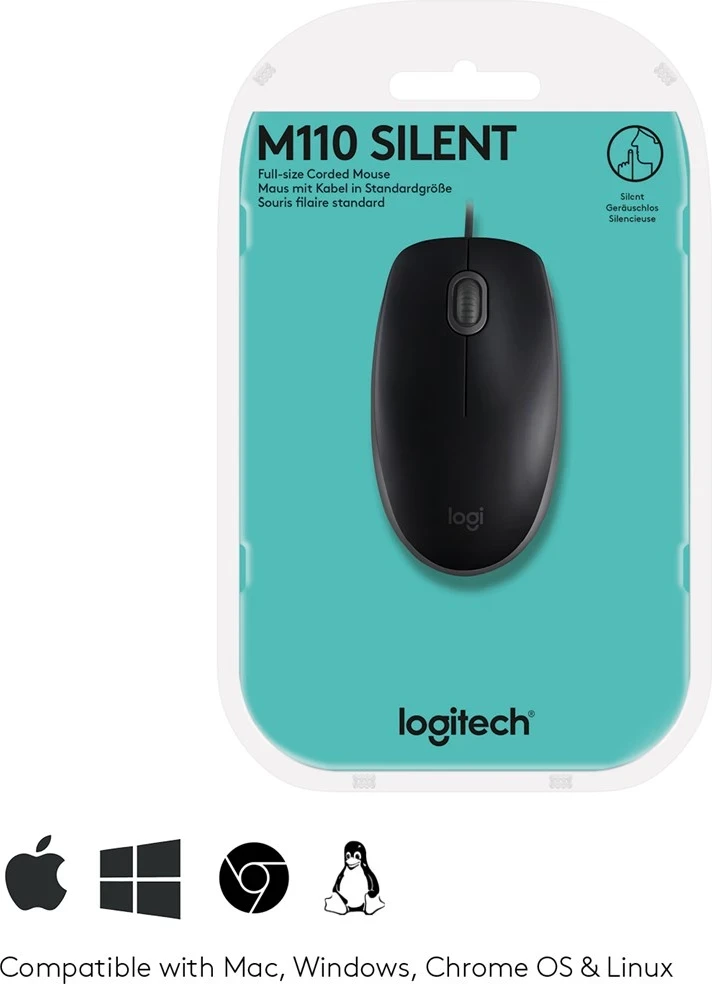 Tiho miško Logitech B110, črna