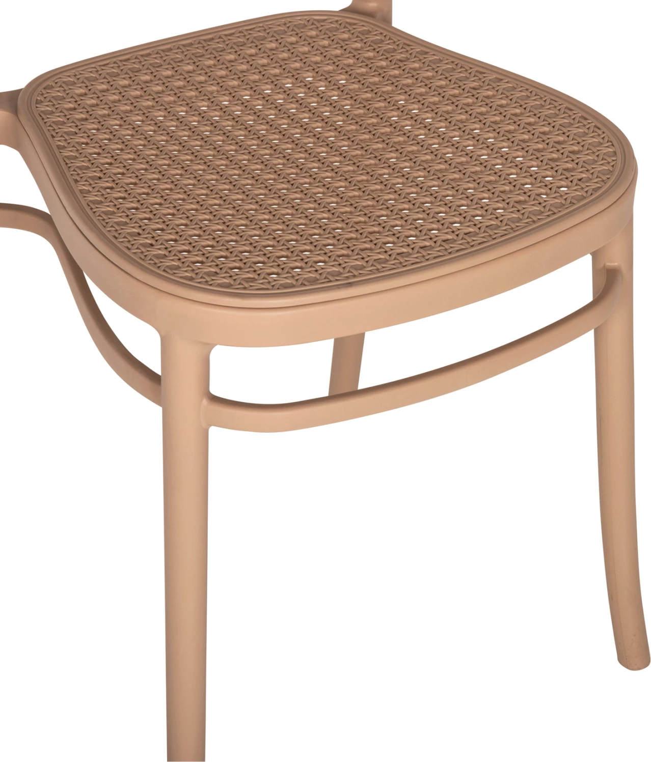 Stol iz polipropilena FLOW FH5937.03 kapučino sedež in naslonjalo 41x53x85,5Hcm