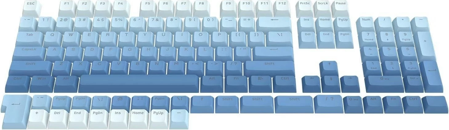 Keycaps z ombre modrim odtenkom Redragon A134