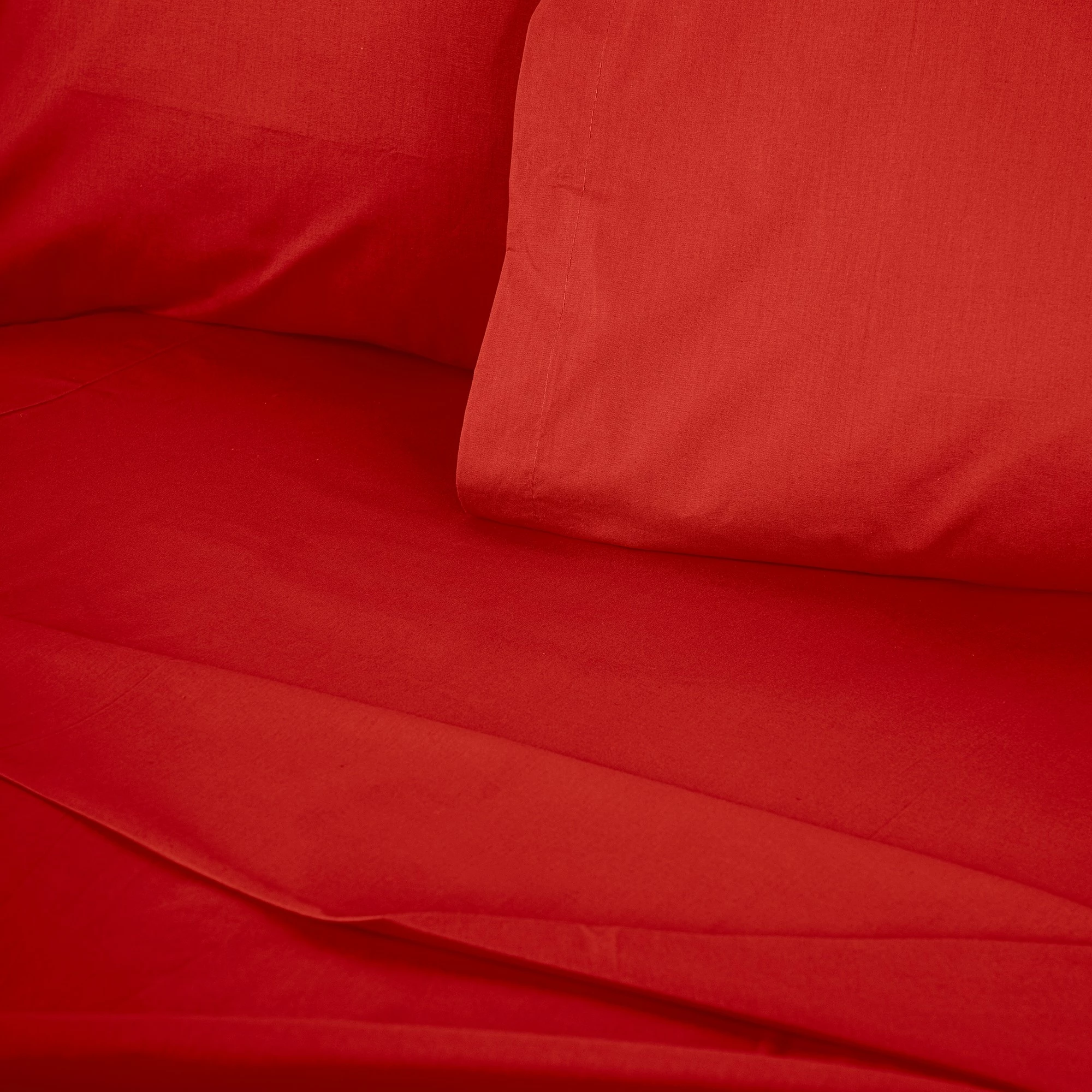 Prevleka za odejo Single XXL, ranforce 100% bombaž, rdeča, L'essentiel, 155x220 cm