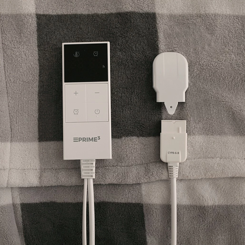 Električna odeja PRIME3 SHT41, 180 x 130 cm, 10 stopenj, timer, bež/siva/črna