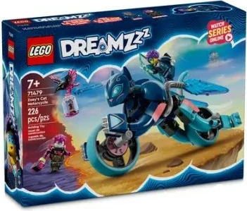 Komplet LEGO DREAMZzz mačja motorna kolesa Zoey 71479, 226 kosov, za otroke, plastika