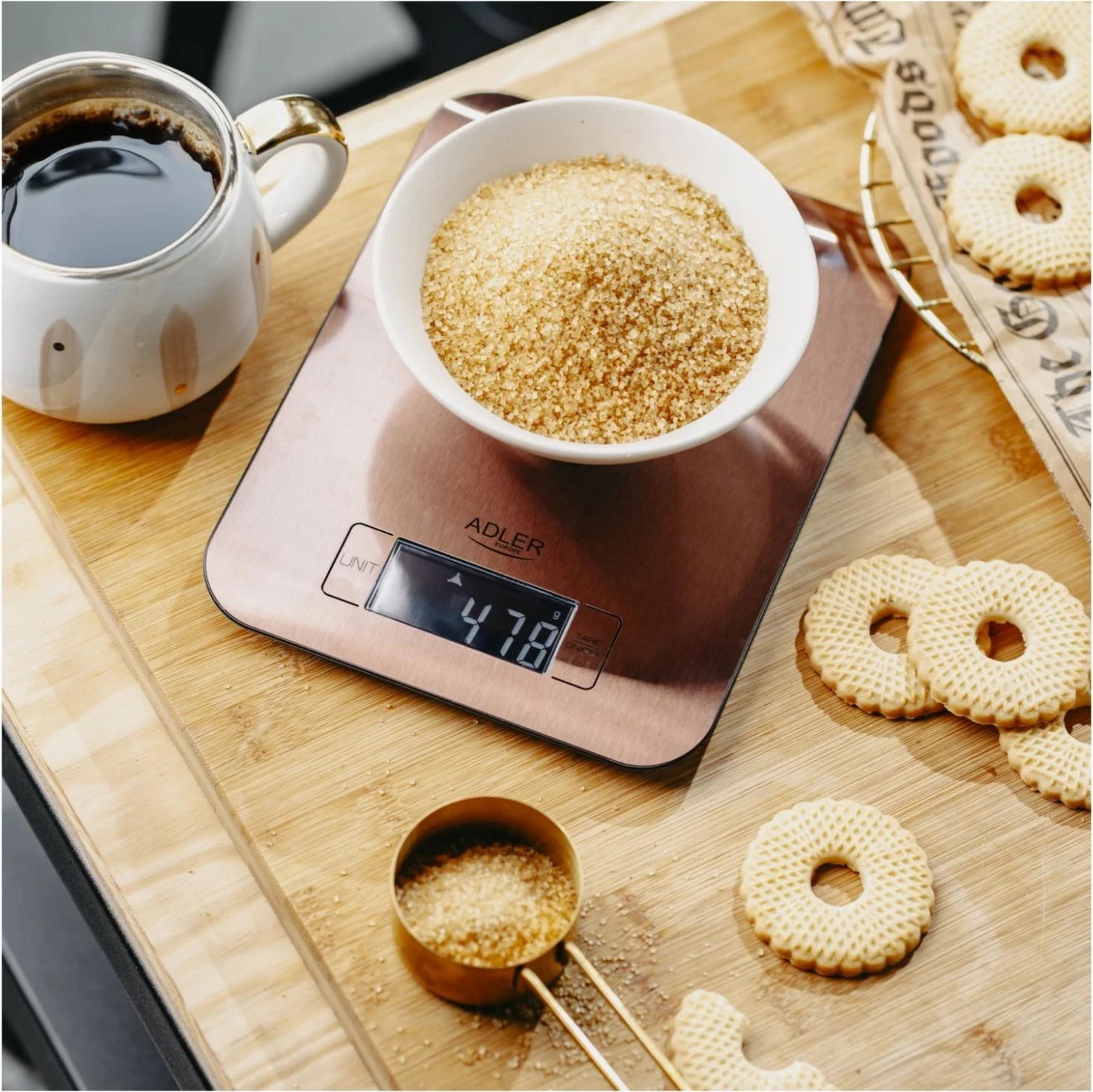 Kuhinjska tehtnica Adler AD 3183, elektronska, bakrena