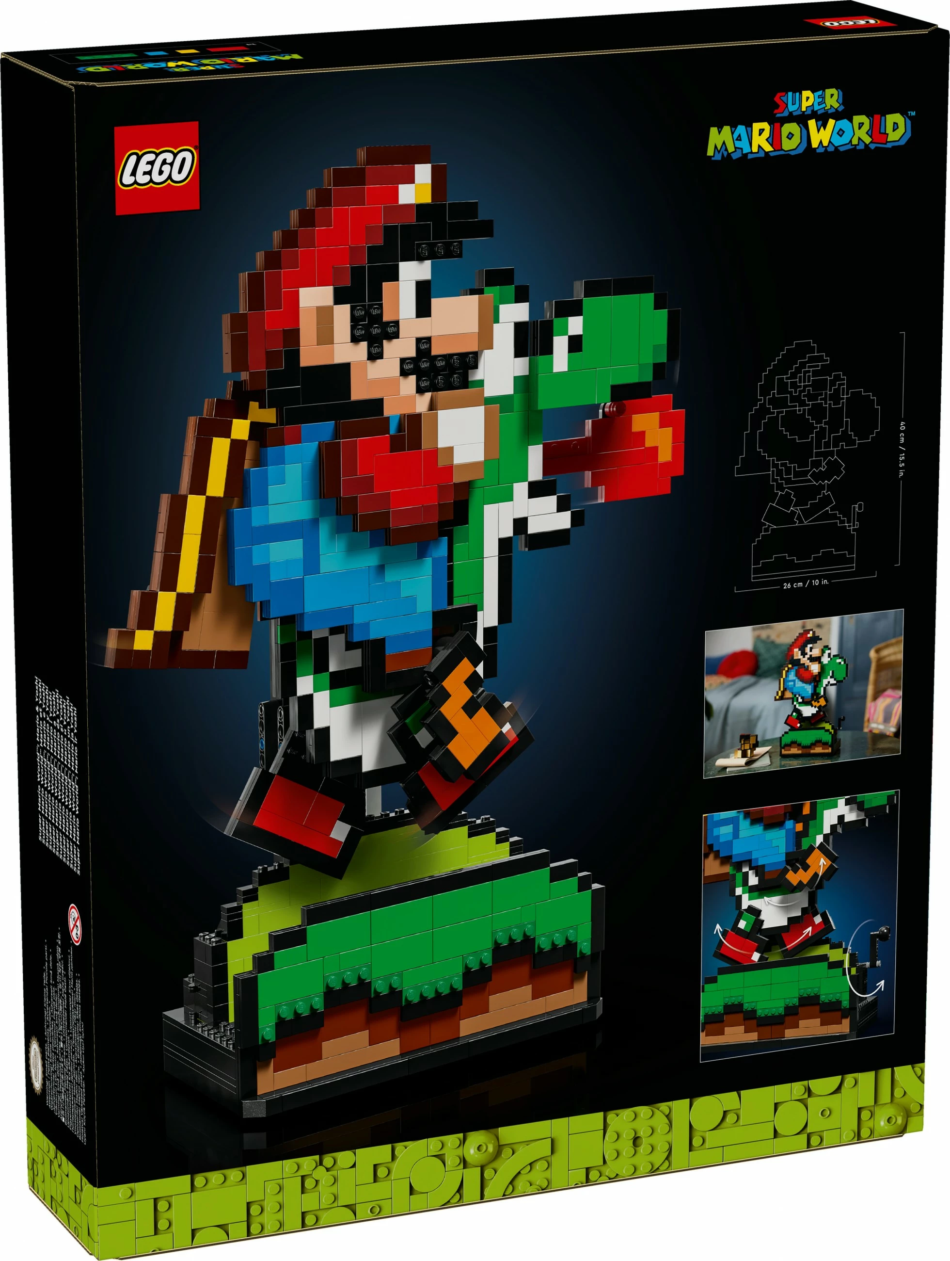 Set gradnje Super Mario World Mario & Yoshi, LEGO, 1215 kosov, plastika, večbarven