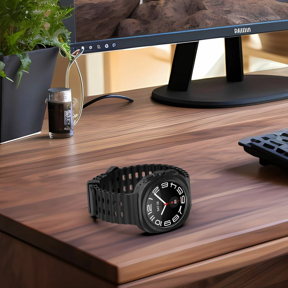 Športni pašček IconBand Pro za Samsung Galaxy Watch Ultra 47mm, črn