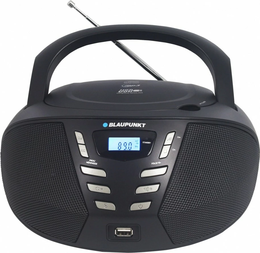 Prenosni boombox Blaupunkt BB7BK, FM PLL, CD/MP3/USB/AUX, črn