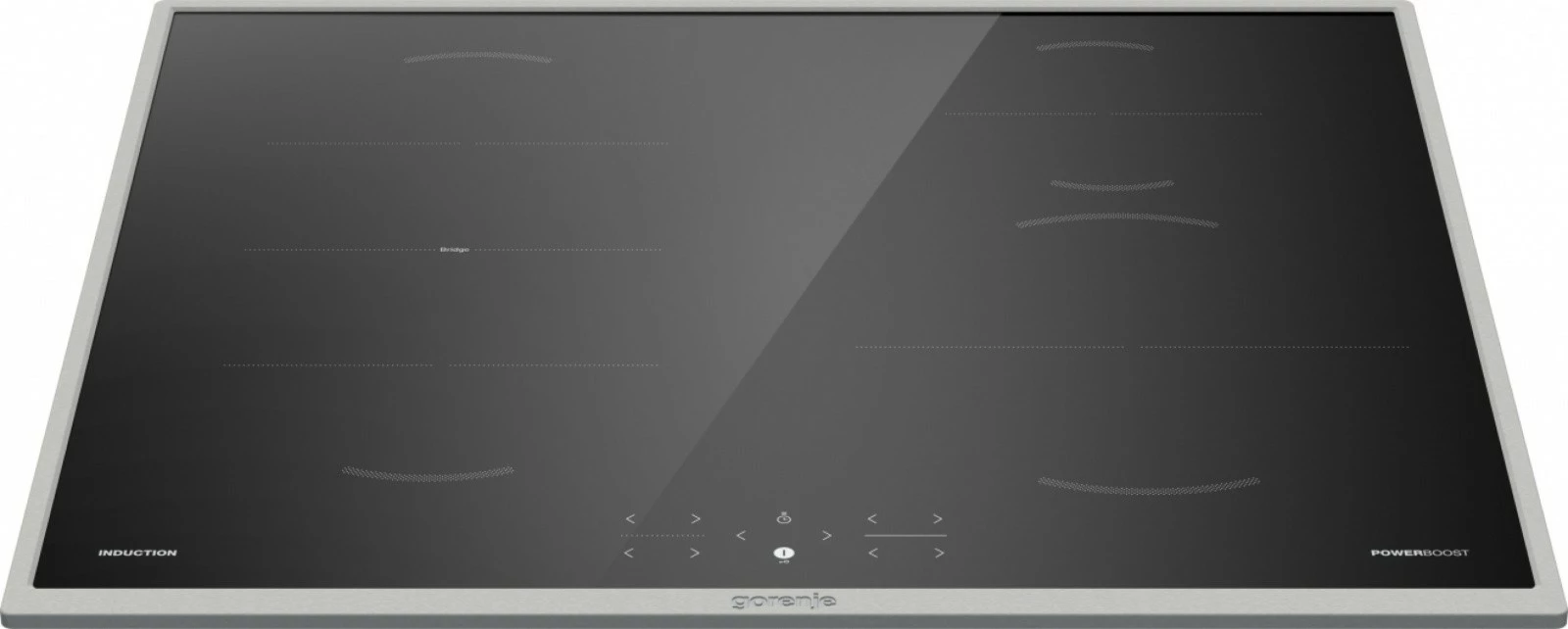 Indukcijska kuhalna plošča Gorenje GI6421BX, 4 cone, 59,5 cm, 7,2 kW, nadzor na dotik, črna