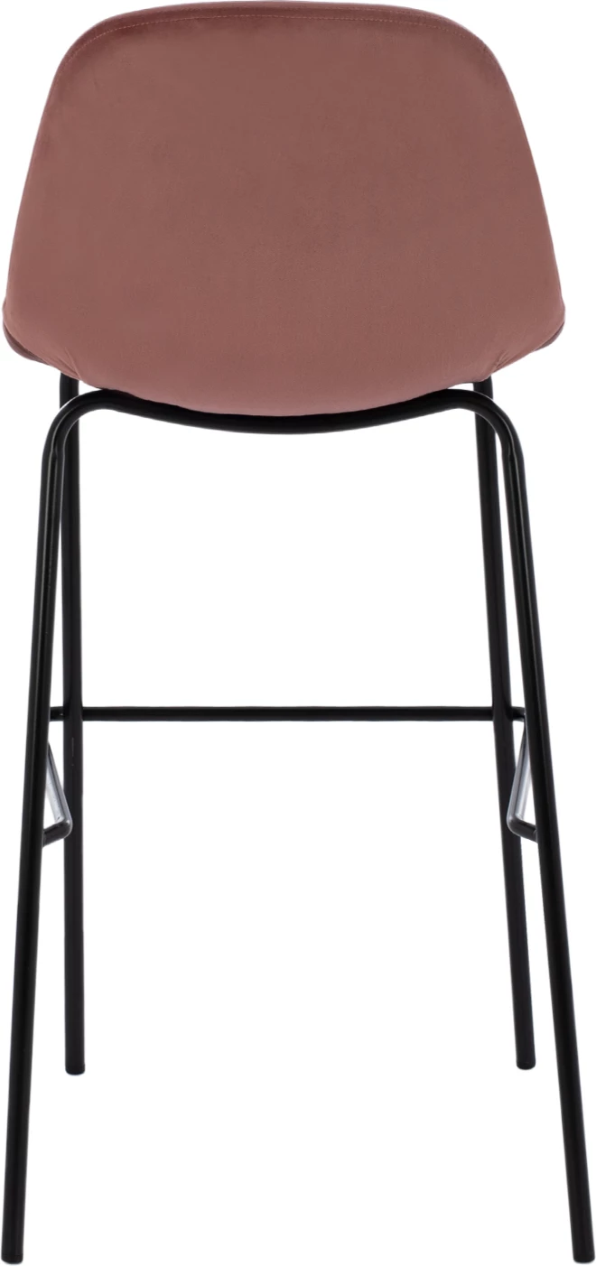 VINCENT stol iz žameta v prašno roza barvi in kovinskem okvirju FH8579.12 56,5Χ47Χ106 cm, set 4 kosov