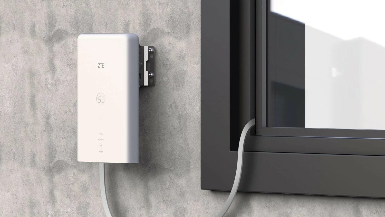 Zunanje 5G usmerjevalnik ZTE MC889 ODU + notranji usmerjevalnik ZTE Z1320 WiFi6 AX3000, bel komplet