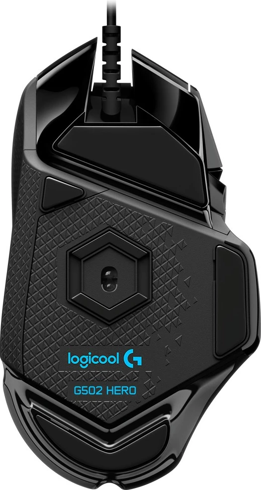 Optični igralni miška Logitech G G502 HERO, USB Type-A, 25.600 DPI, črn