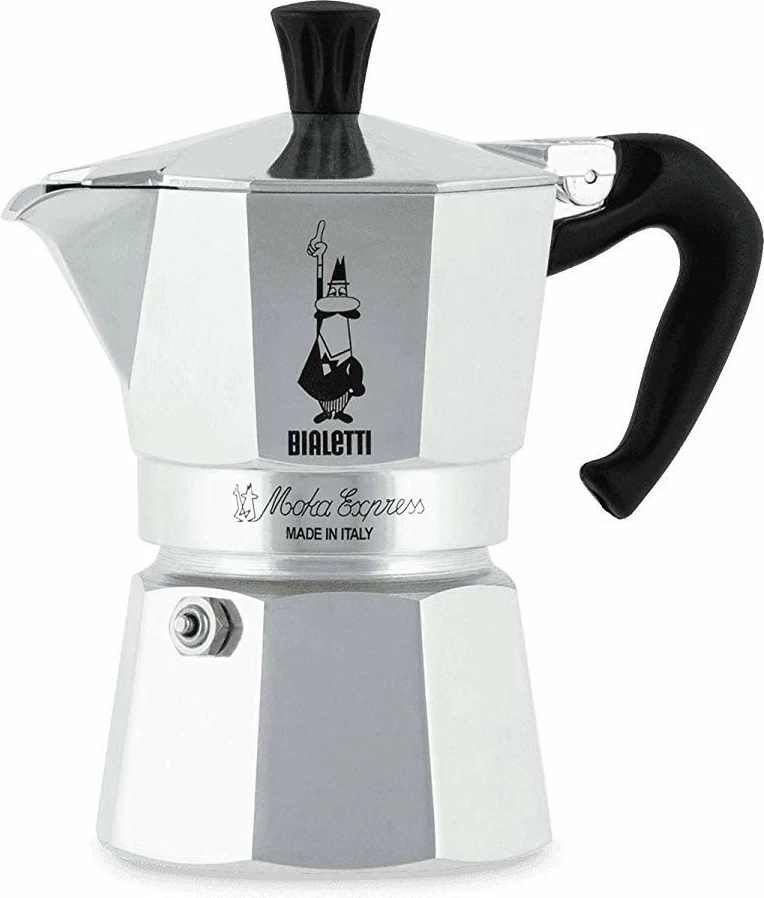 Moka za kavo Bialetti Moka Express, 3 skodelice, alumin, srebrna