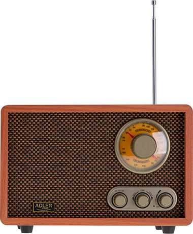 Retro radio Adler AD 1171, Bluetooth 5.0, AM/FM, zvočnik 3.0" 1 W RMS, barva lesa