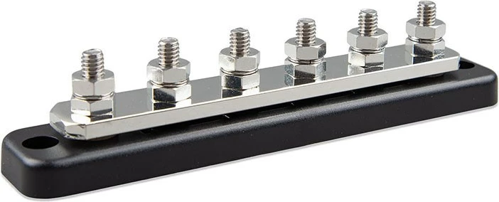 Električni busbar, 250 A, 6 priključkov, z zaščitnim pokrovom