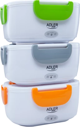 Električna posoda za kosilo Adler AD 4474, 1 L, do 50 W, 2 predelka, žlica, siva