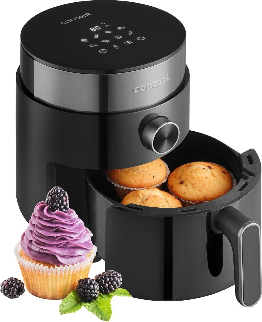 Friteza na vroč zrak Concept FR2500, 2,5 L, črna