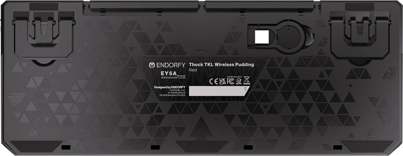 Brezžična tipkovnica Thock TKL z rdečimi Pudding tipkami, ENDORFY, RGB