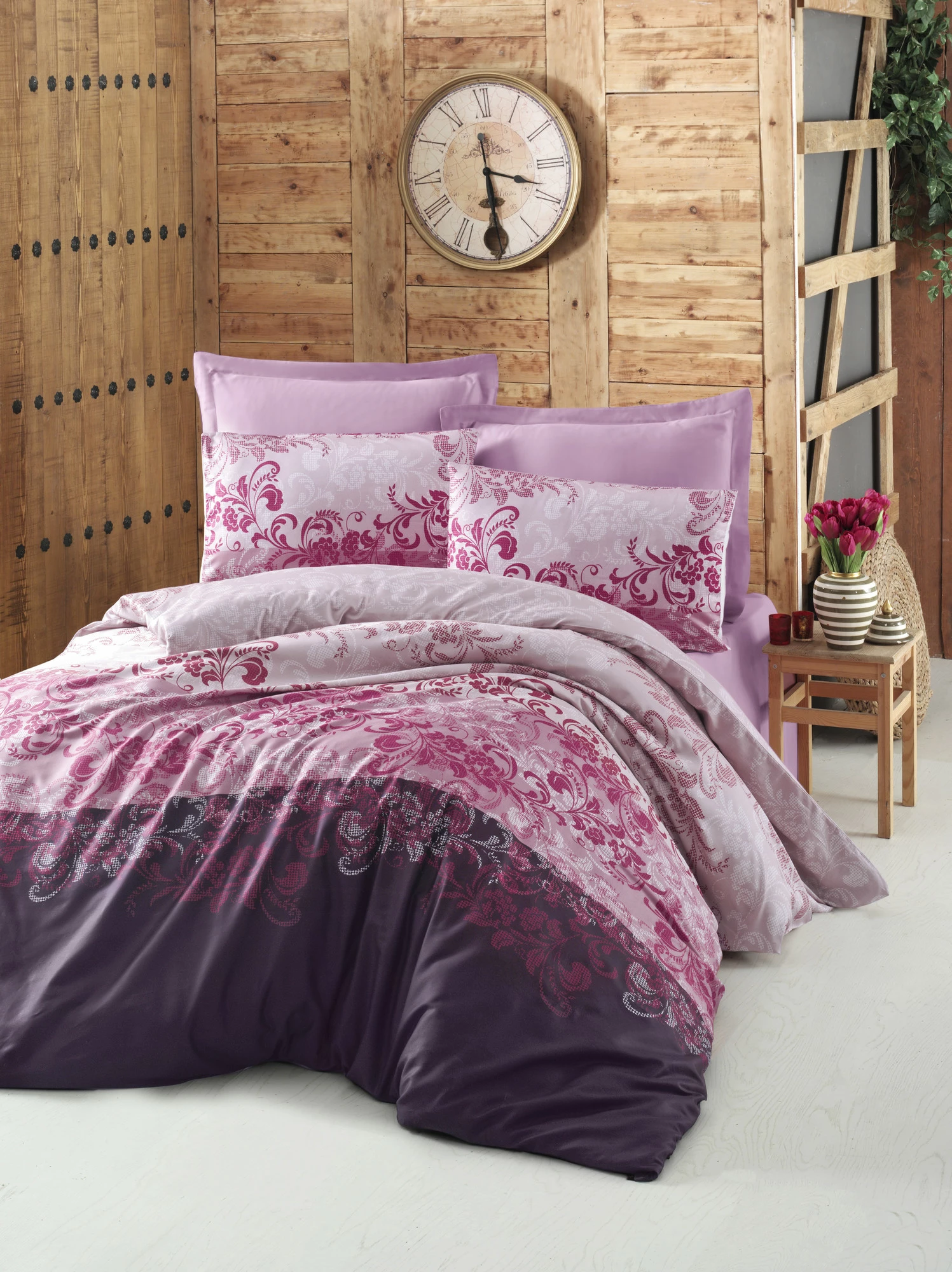 Prevleka za odejo King, saten, rožnata, L'essentiel Rina