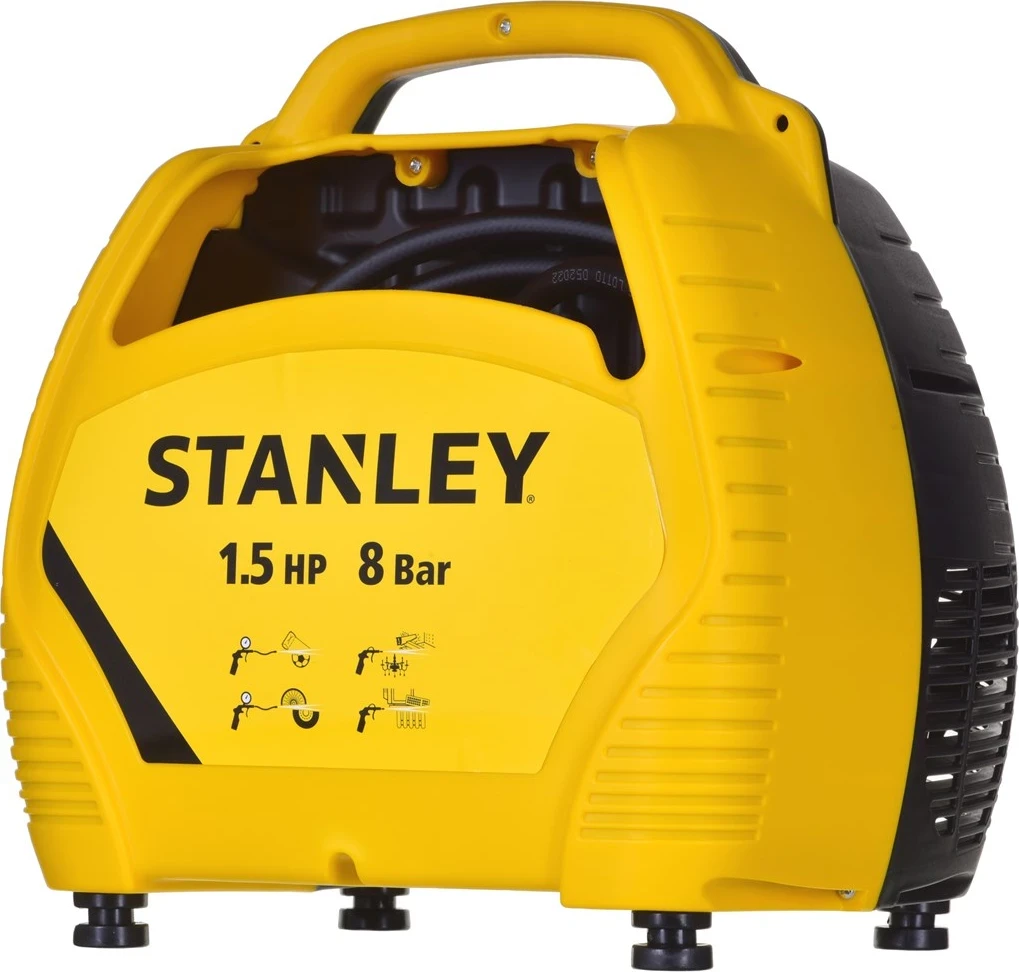 Kompresor brez olja STANLEY AIR KIT OL 1,1 kW 8 bar, rumen