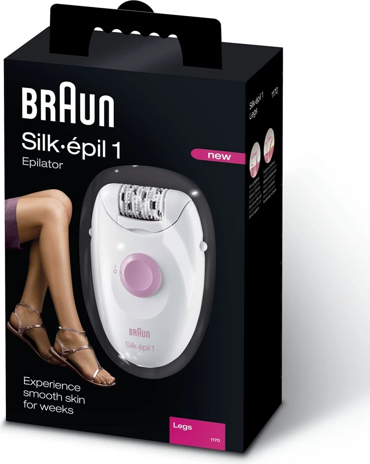 Epilator za učinkovito odstranjevanje dlak Braun Silk-épil 1 SE1-000, bel