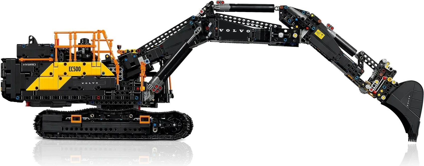 Model ekskavator hibrid Volvo EC500, LEGO Technic 42215, za odrasle, črno/rumen
