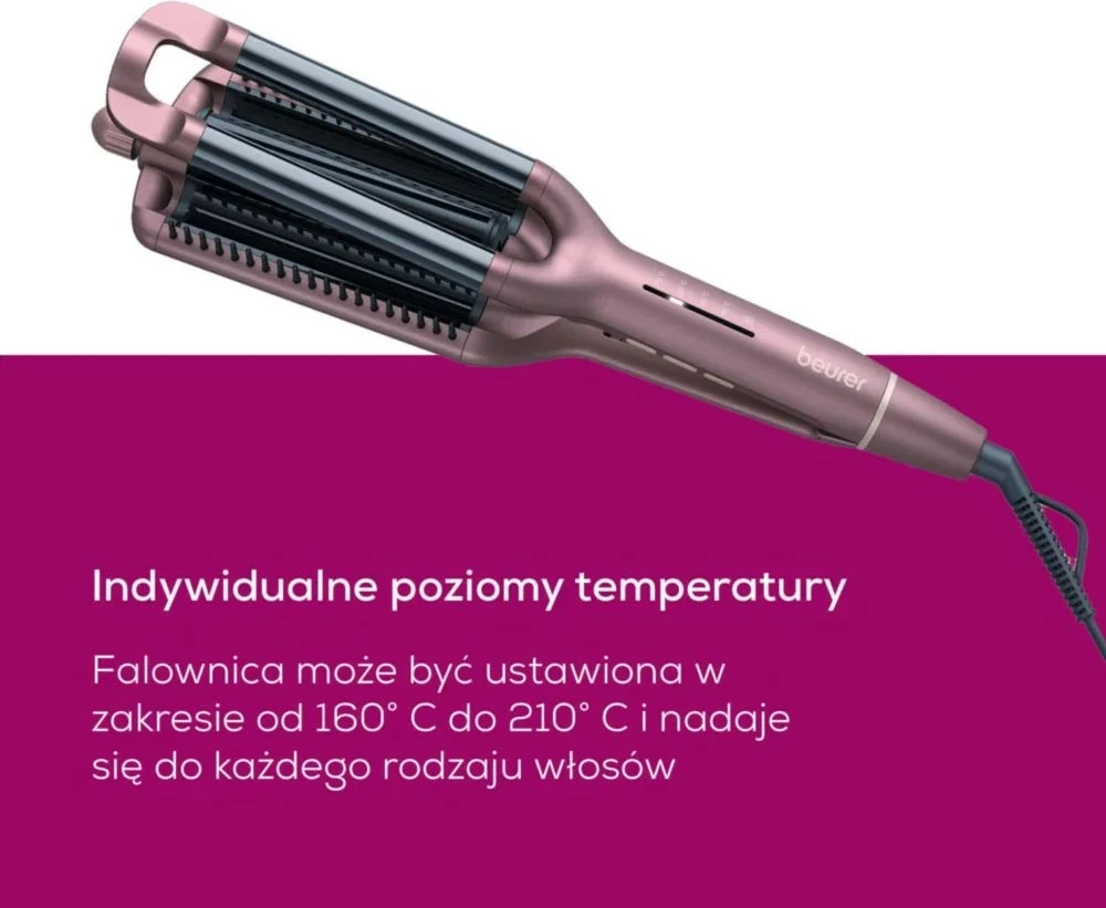 Kodralnik za lase Beurer HT65, keramično-keratinski, črno/rožnato-zlata