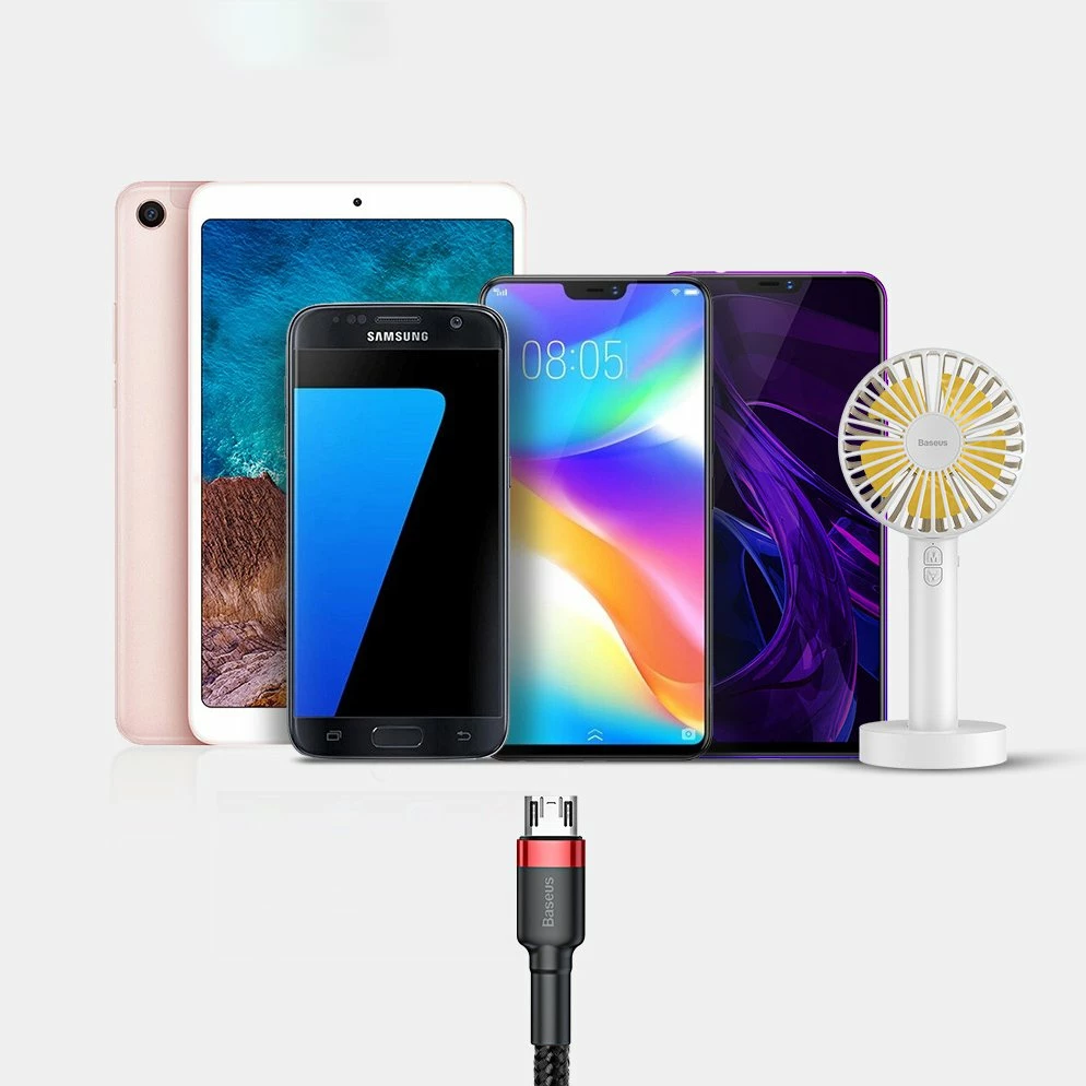 USB na micro USB kabel, Baseus Cafule CAMKLF-HG1, 3 m, sivo-črn