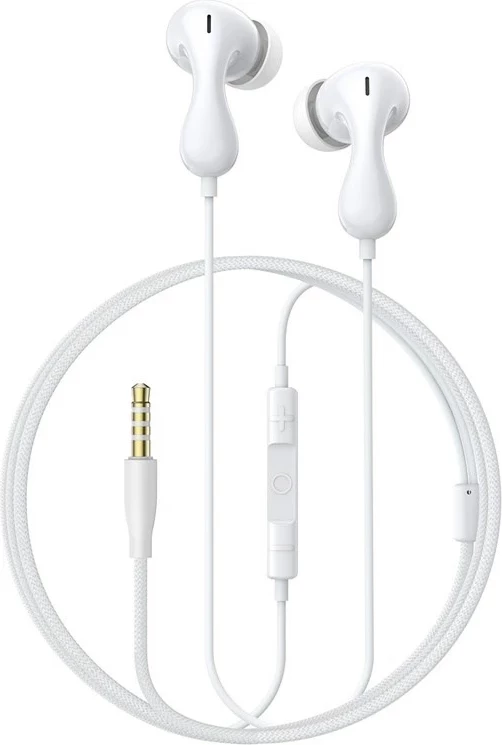 Kabelske slušalke za klice/muziko Baseus Encok HZ20, bele