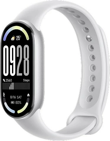 Pameten zapestni merilnik zdravja Xiaomi Smart Band 10 Glacier Silver, 1.72" AMOLED, srebrn