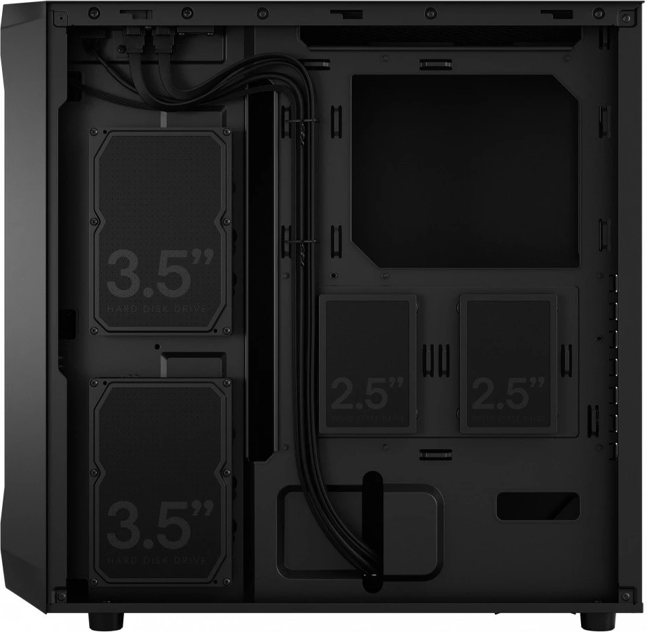 Računalniško ohišje Fractal Design Focus 2, midi ohišje, ATX/Micro ATX/Mini ITX, črno