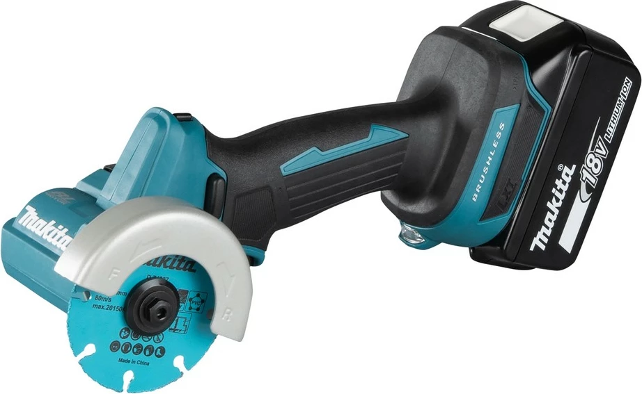 Prenosna brezžična kotna brusilka, Makita DMC300Z, 18V, 5Ah, Li-Ion, črno/modra