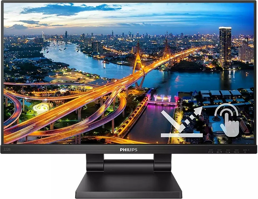 21,5" IPS na dotik, Full HD monitor Philips 222B1TC, črn