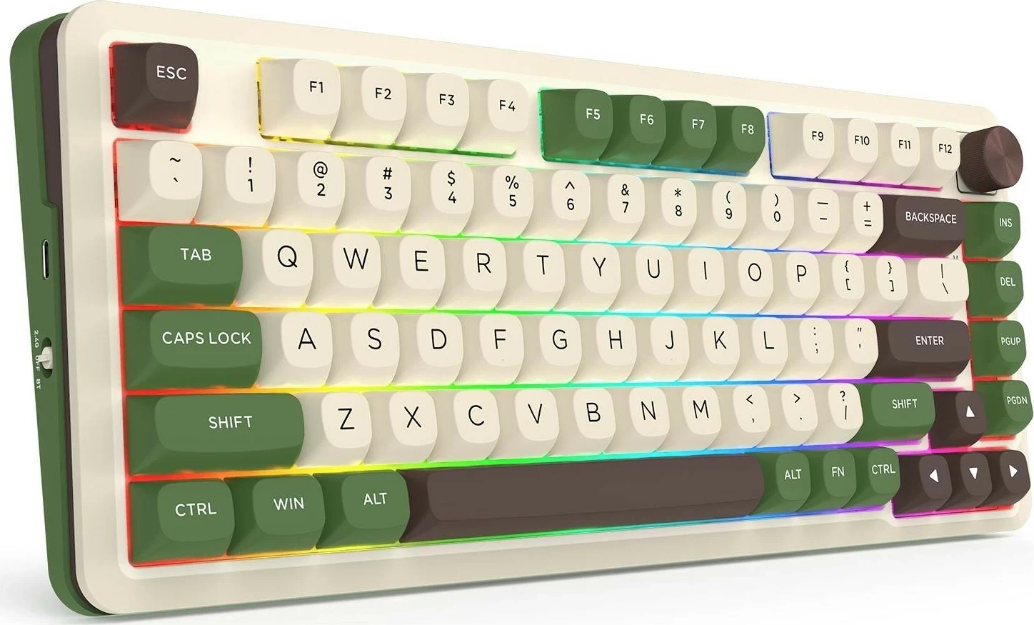 Mehanska brezžična igralna tipkovnica RGB Cyrus Redragon K681CGC-RGB-PRO, zelena