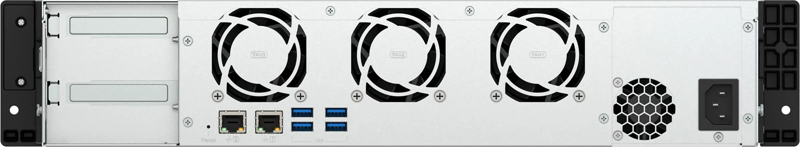 NAS strežnik za shranjevanje QNAP TS-855eU-8G, 2U, 8x2.5"/3.5" SATA, Intel Atom C5125, 8 GB RAM, 2x2.5GbE, črn