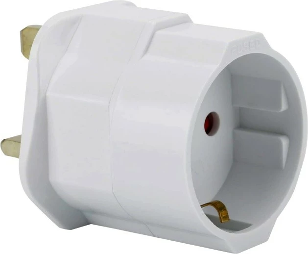 Električni adapter iBOX IAUKEU, UK-EU, bel