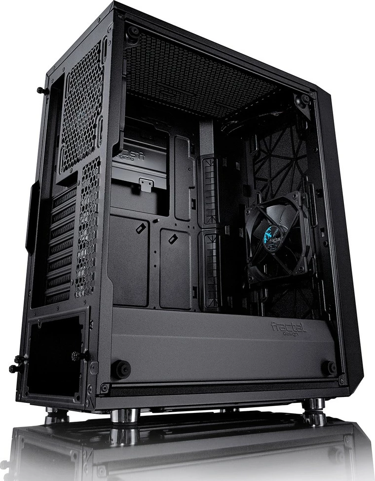 Računalniško ohišje Fractal Design Meshify C Blackout, Midi Tower, ATX/ITX/mATX, kaljeno steklo, črno
