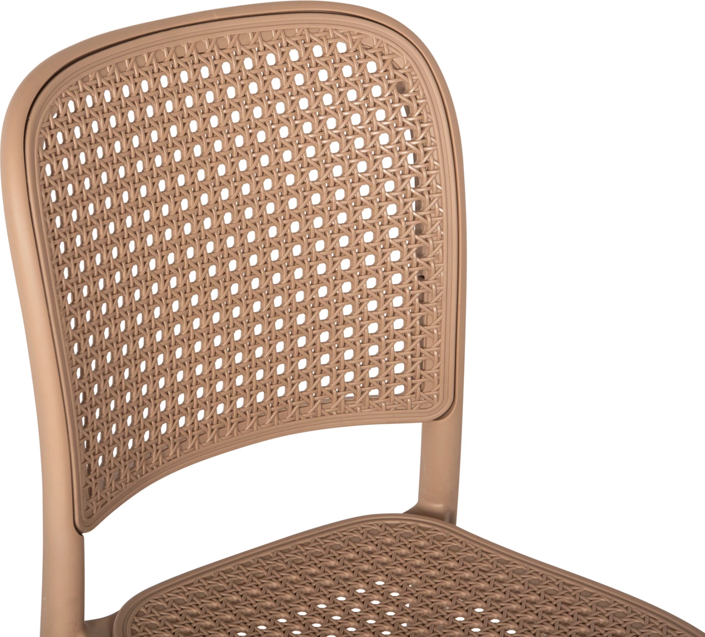 Stol iz polipropilena FLOW FH5937.03 kapučino sedež in naslonjalo 41x53x85,5Hcm