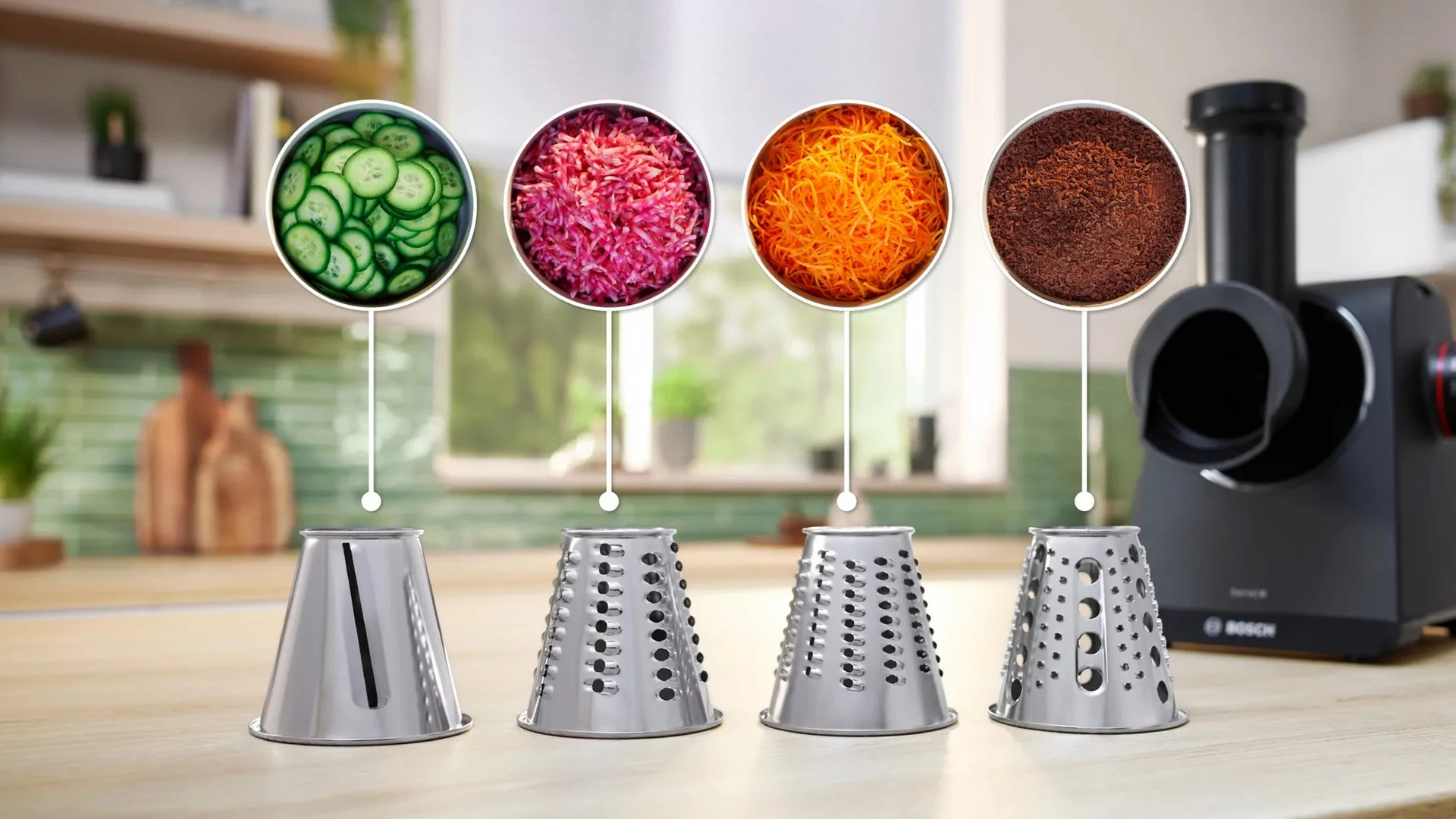 Mlin za meso, električni Bosch Serie 4 MFWS450B, 500 W, črn, z dodatki