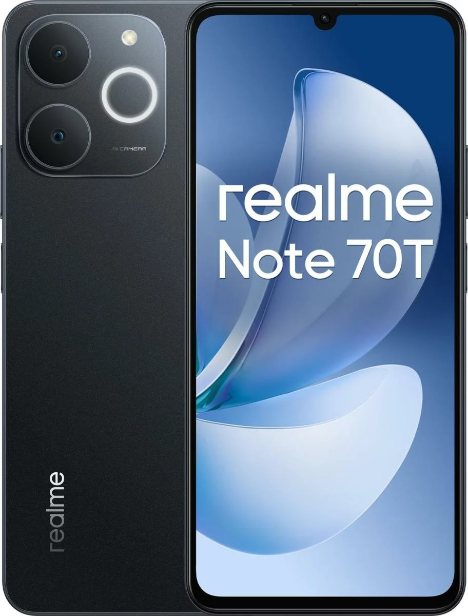Pametni telefon Realme Note 70T, 4GB, 256GB, 6,74 in, Obsidian Black