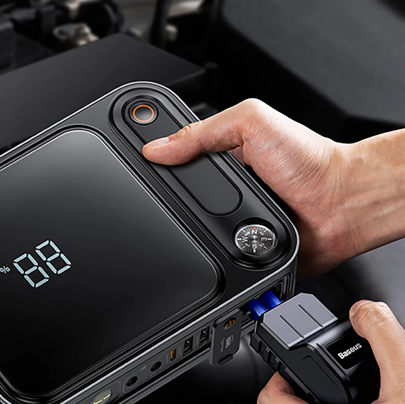 Zasilni start-stop z visoko kapaciteto Baseus Super Energy Ultra BS-CH005, 26800 mAh, 3000A, črn