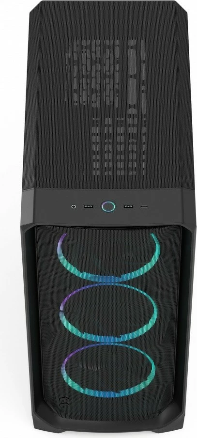 Kompjuterska ohišje Meshify 3, RGB, kaljeno steklo, ATX, E-ATX, Fractal Design, črno