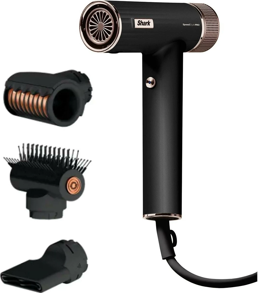 Sušilec za lase z ionizacijo Shark HD731EU, 1750 W, 3 nastavki, črn