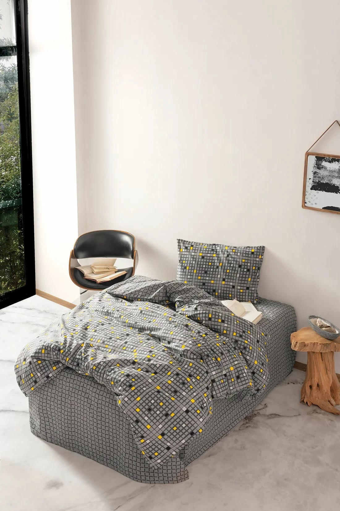 Prevleka za enojno odejo Ranforce L'essentiel, Dama, rumena