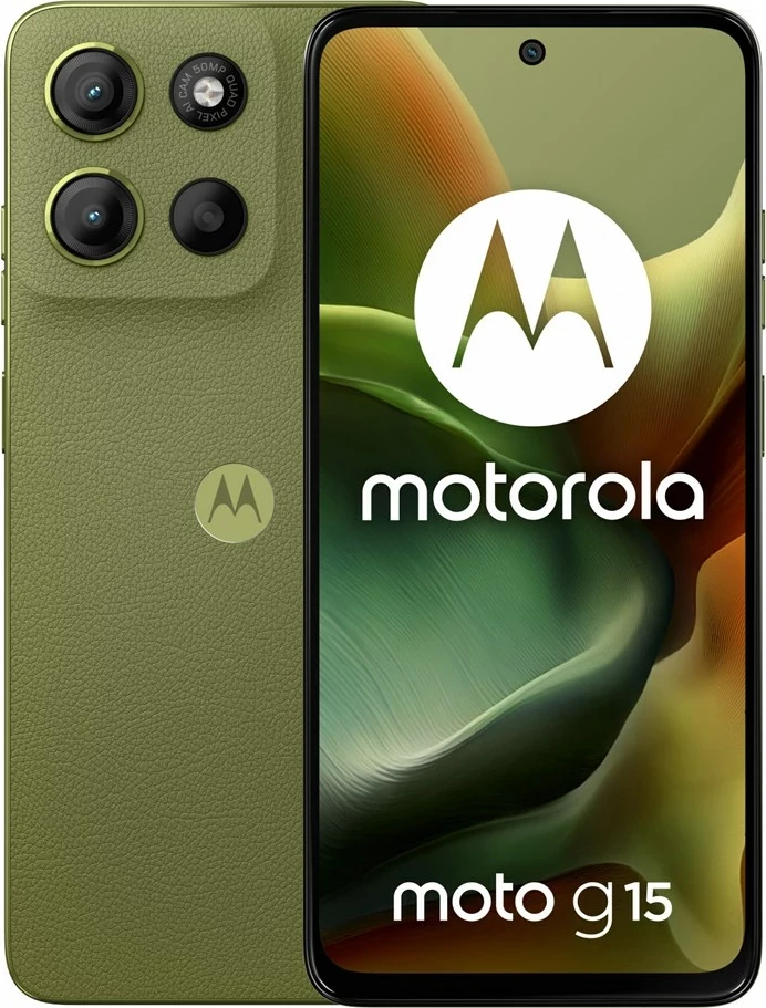 Pameten telefon, Motorola moto g15, 6,72", 8 GB RAM, 256 GB, Android 15, zelen